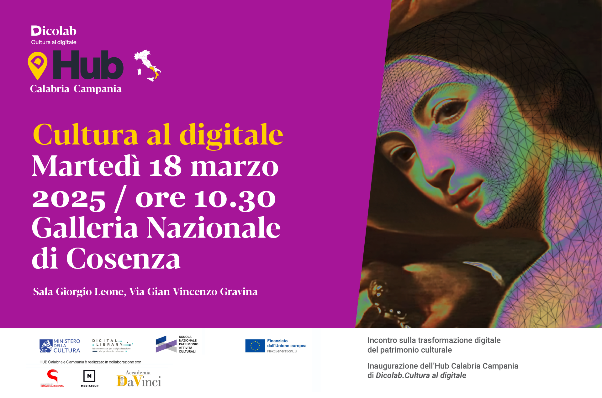DICOLAB Cultura al digitale. Incontro sulla trasformazione digitale del patrimonio culturale. Presentazione Hub Calabria Campania